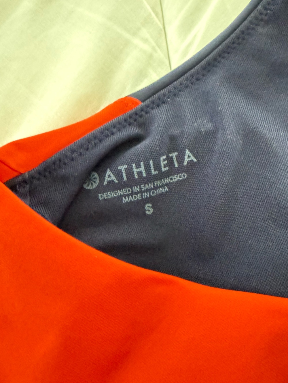 Athleta Navy/Red Zip-Front High Neck Bikini Set-SML - Picture 10 of 10